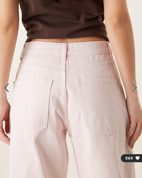 ASOS DESIGN high waist barrel jean in pink