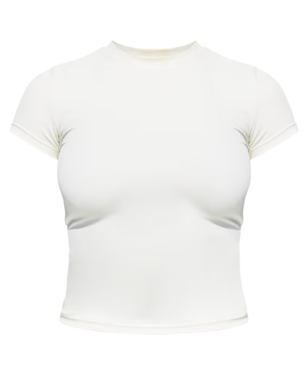 Plt - Cream Contour Sculpt Short Sleeve T Shirt