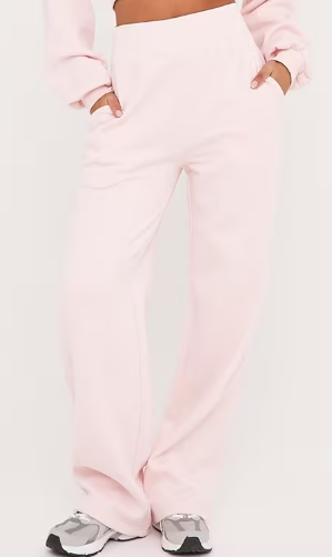 Ego - Elasticated Waist Detail Wide Leg Joggers In Baby Pink