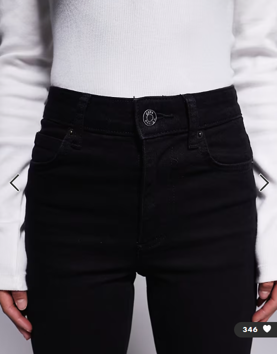 ASOS DESIGN Petite skinny jeans in black