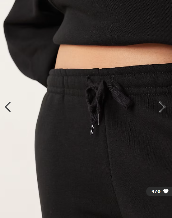 Gina Tricot co-ord loose fit straight leg joggers in black