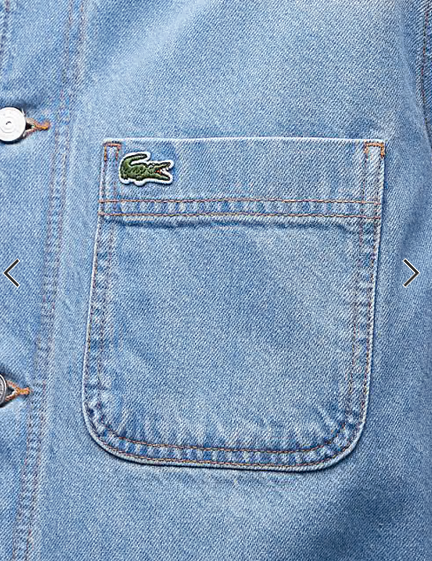 Lacoste denim over shirt in light wash
