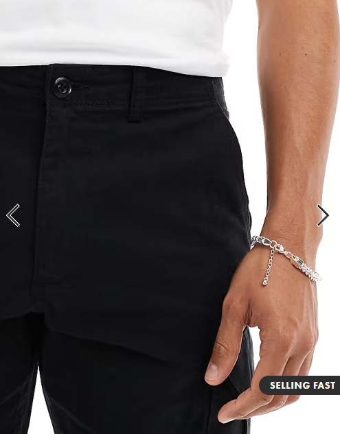 Jack & Jones loose fit cargo trouser in black