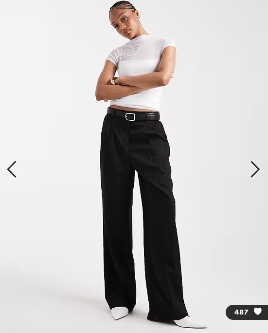 Vero Moda Tall dad fit tailored trouser in black