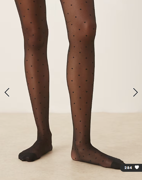 JJXX sheer tights with polka dots in black