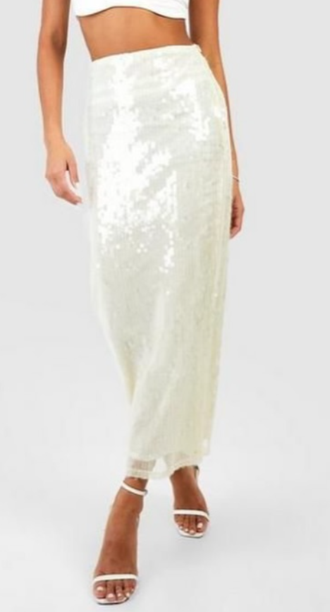 H&M - SEQUINED MESH SKIRT