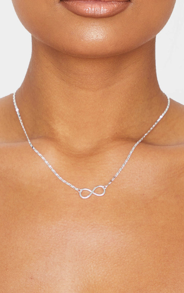 Silver Delicate Infinity Sign Necklace