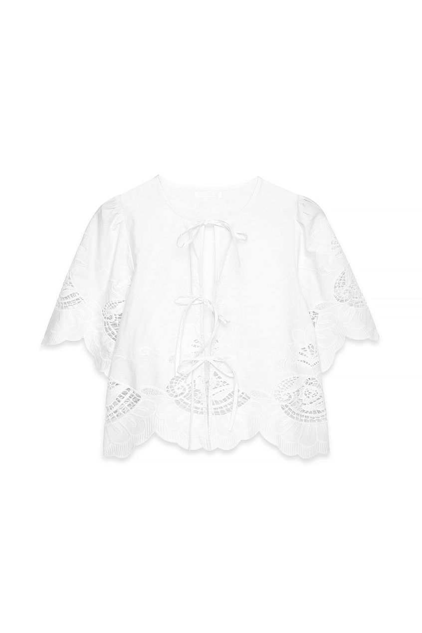 Na-kd Anglais Tie Front Blouse