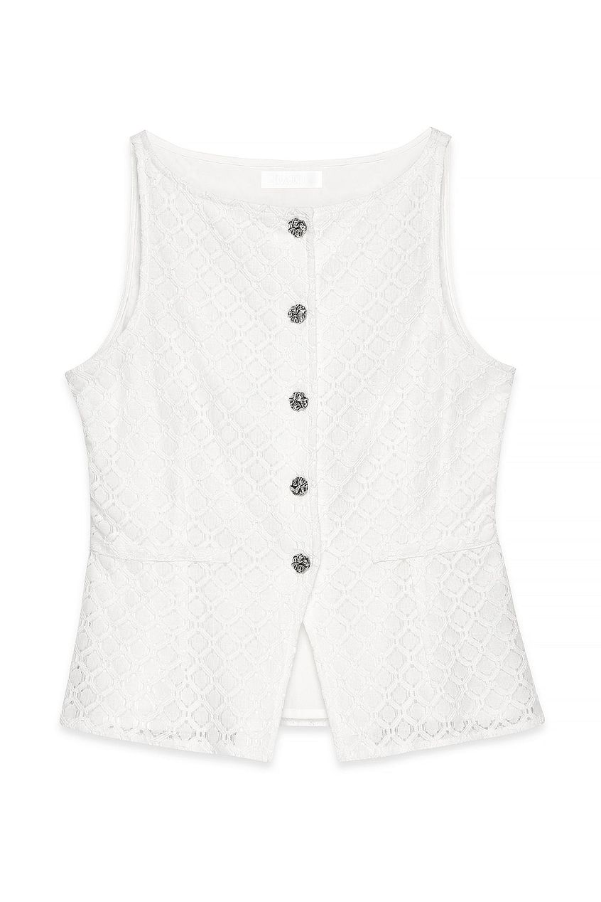 Na-kd Anglaise Button Detail Vest