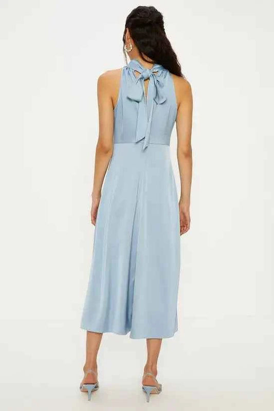 Oasis - Satin Halter Neck Midi Bridesmaid Dress