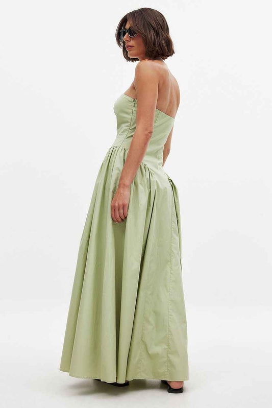 Na-kd Bandeau Flowy Maxi Dress