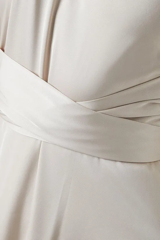 Coast Honoured Twist Halterneck Satin Maxi Bridesmaid Dress