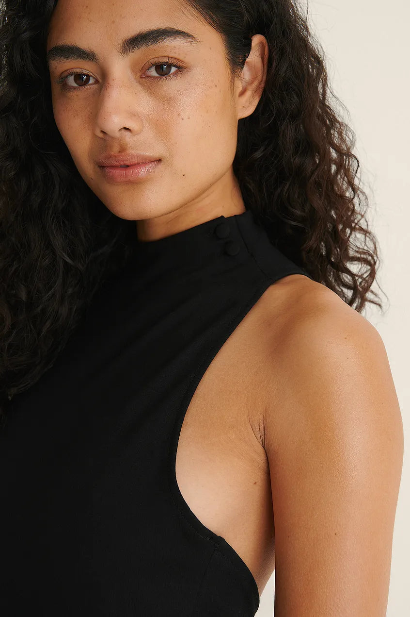 Open Back Detail Jersey Dress