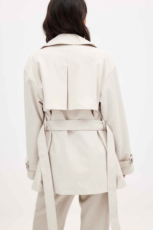 Belted Short Trenchcoat