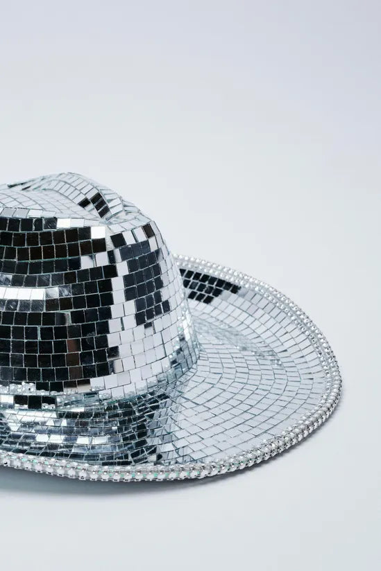 Mirror Embellished Cowboy Hat