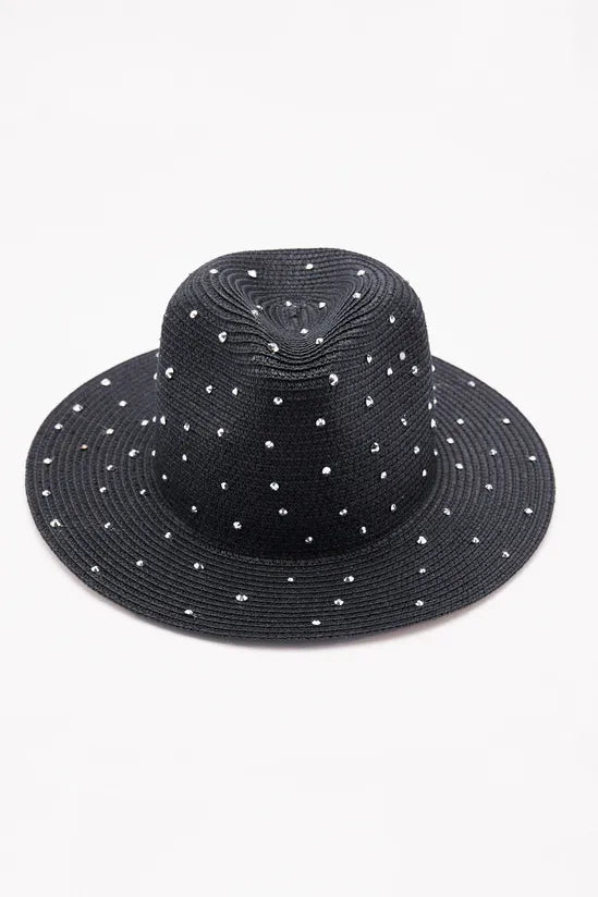 Pearl Raffia Fedora Hat