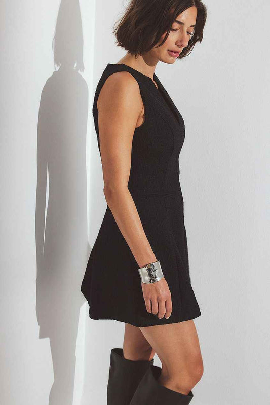 Na-kd Boucle V Neck Mini Dress