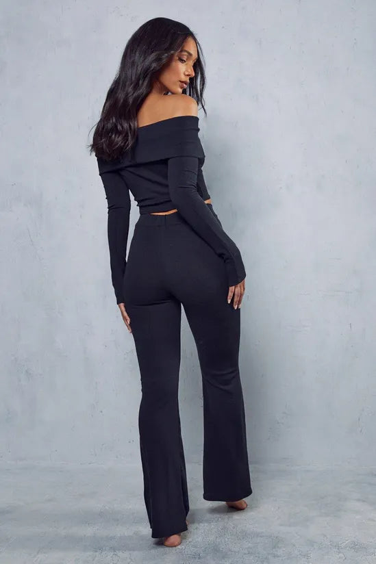 Bardot Rib Top