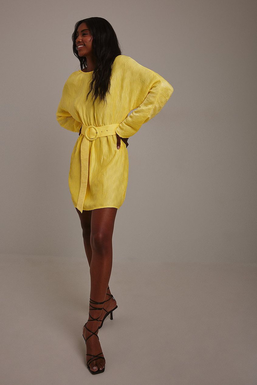 Buckle Belt Mini Dress