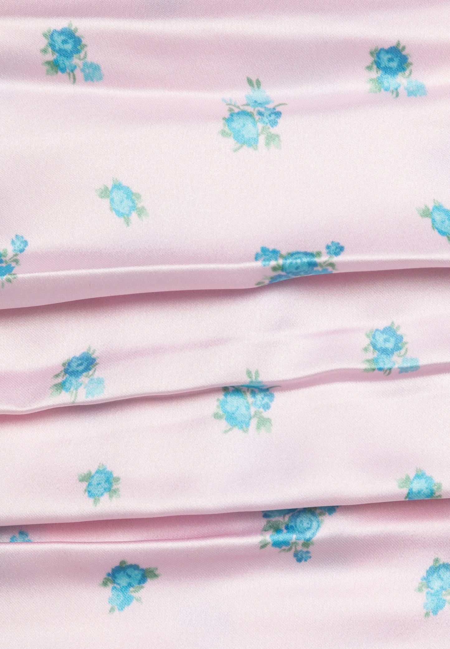 Pleated tube top blue flower