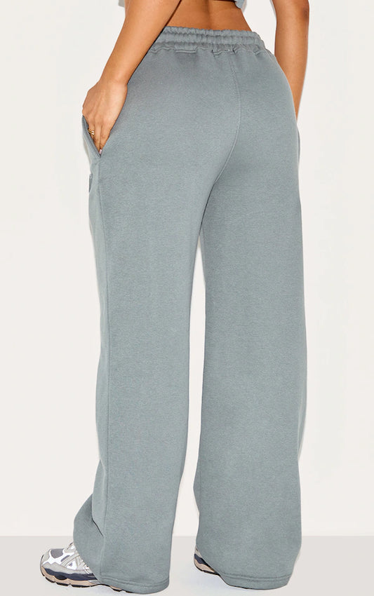 Plt - Petite Teal Plt Embossed Wide Leg Joggers