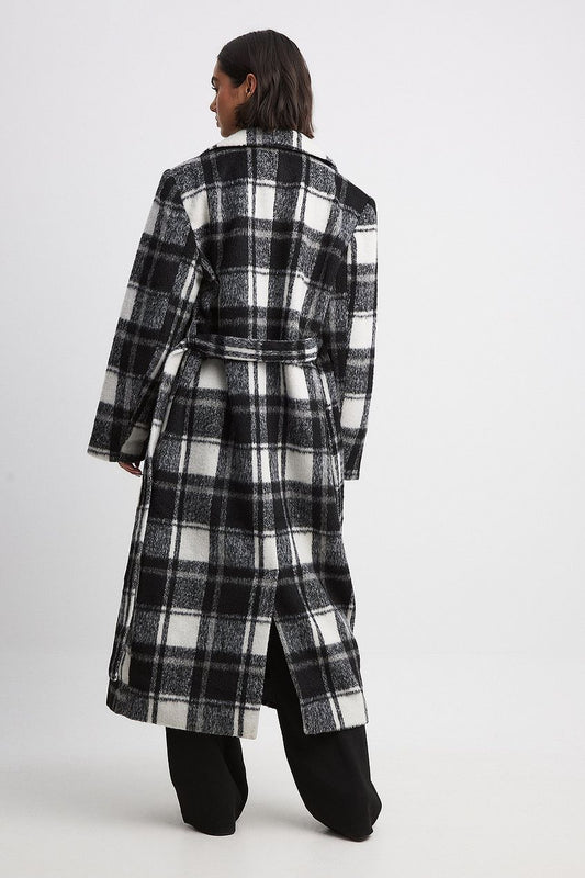Checked Long Coat