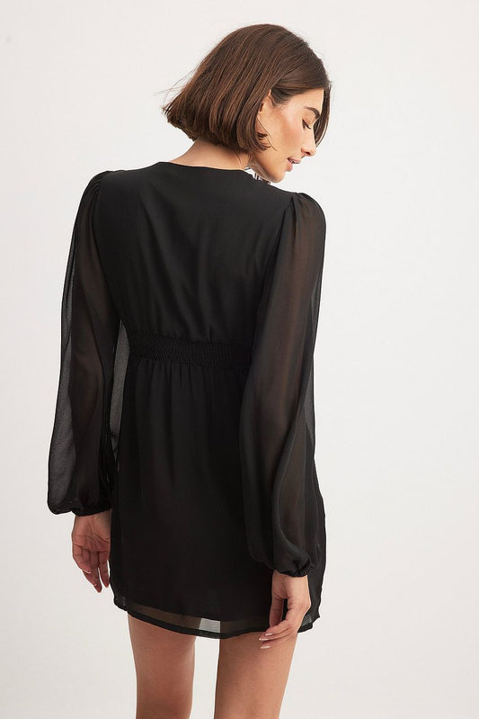 Chiffon Button Up Mini Dress