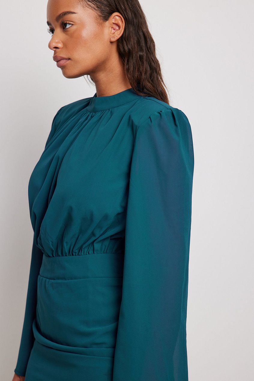 Chiffon Overlap Mini Dress