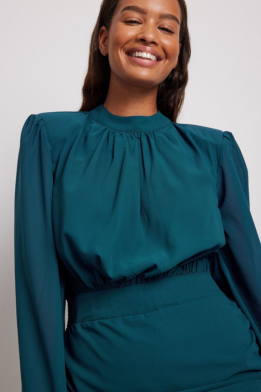 Chiffon Overlap Mini Dress