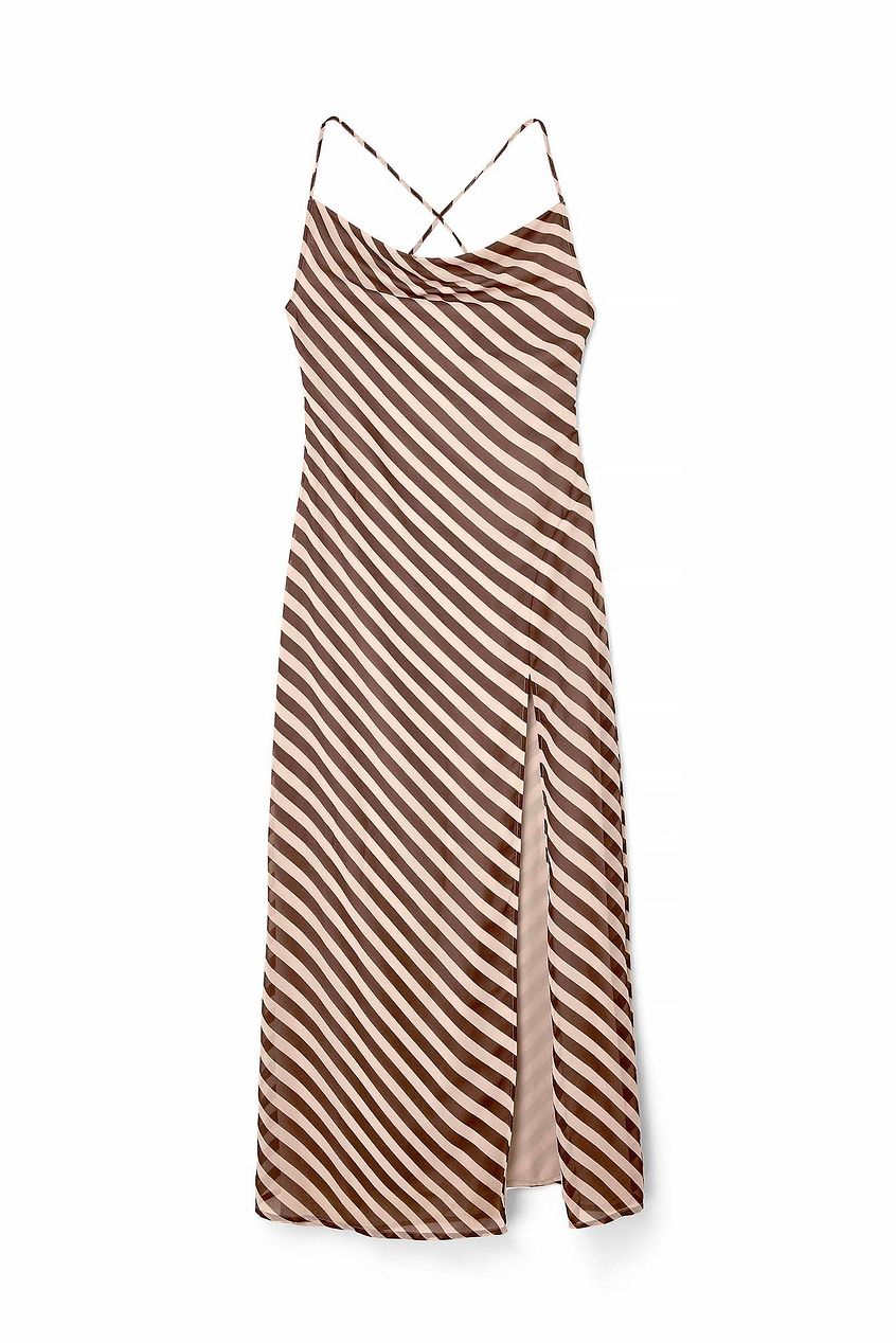 Chiffon Tie Back Detail Maxi Dress