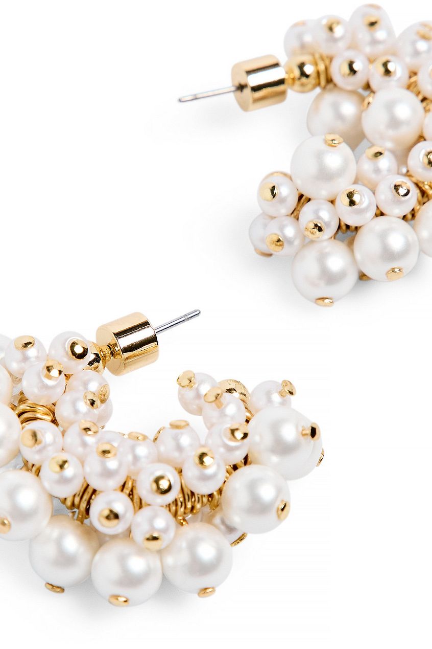Chunky Pearl Hoops