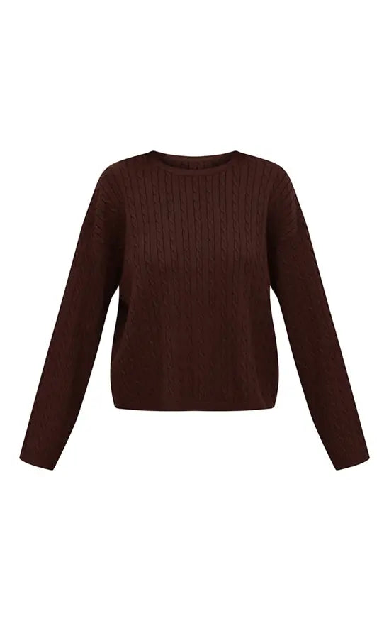 PrettyLittleThing Baby Cable Knit Oversized Jumper