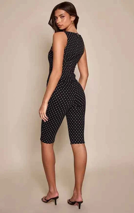 Plt - Black Denim Polka Dot Capris