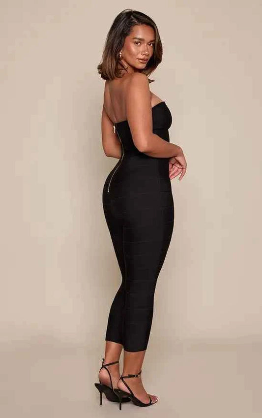 Shape Black Bandage Capri Trousers Co-ord