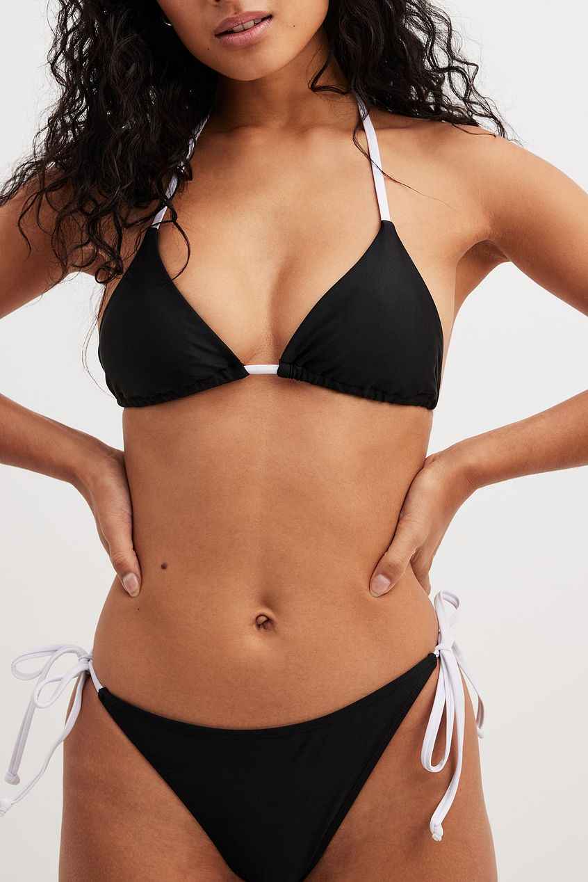 Na-kd Colorblock Tie Strap Bikini Panty