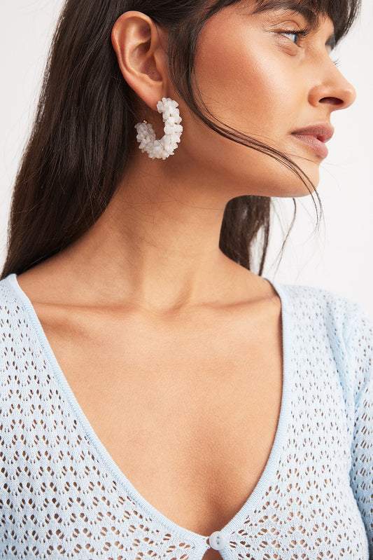 Colored Small Stone Hoops