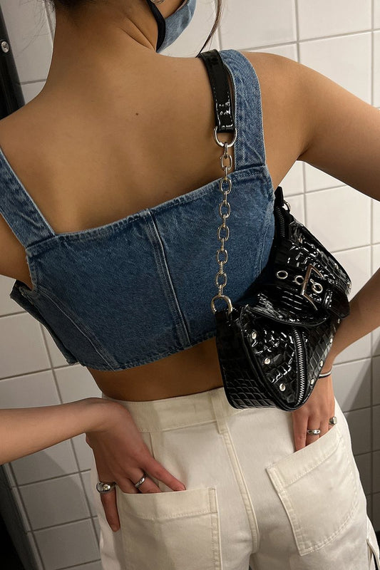 Corset Denim Top