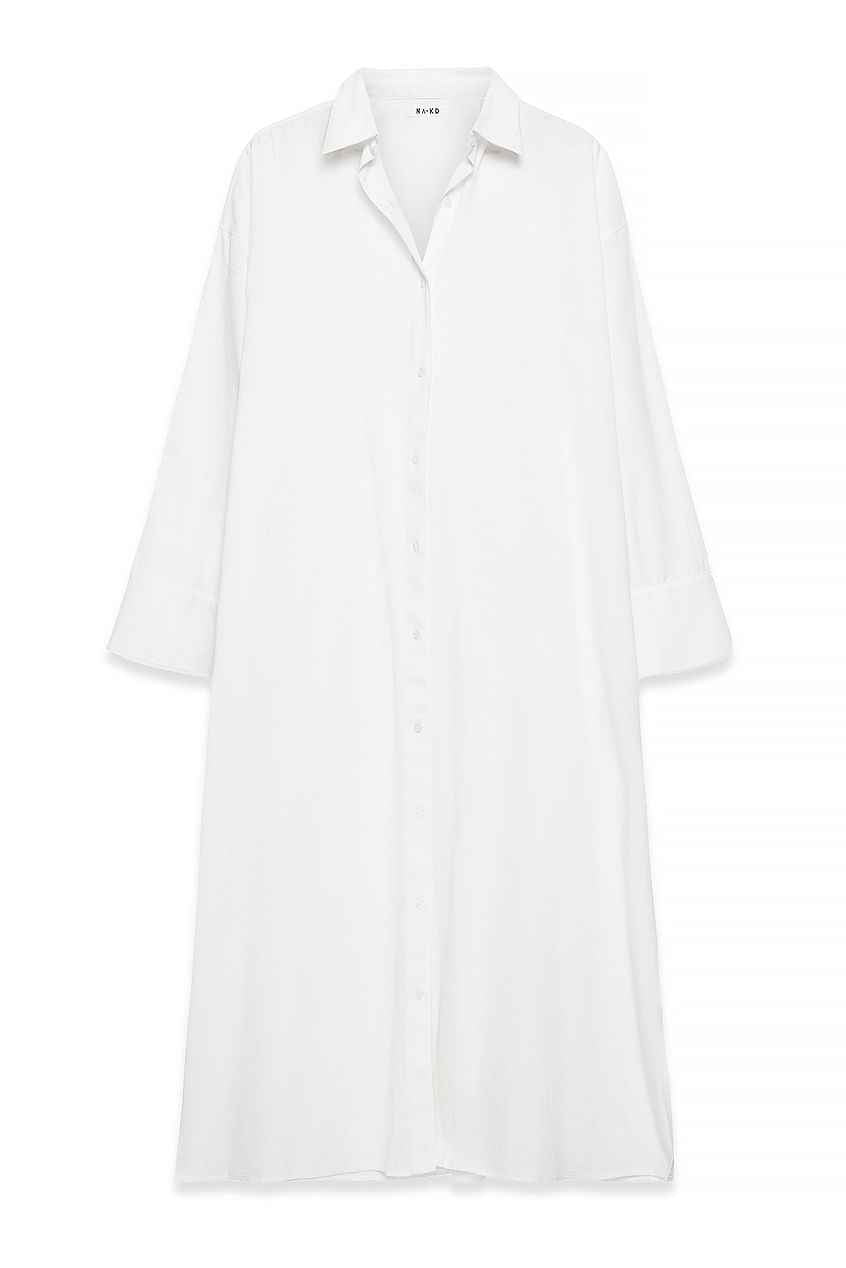 Na-kd Cotton Midi Shirt Dress