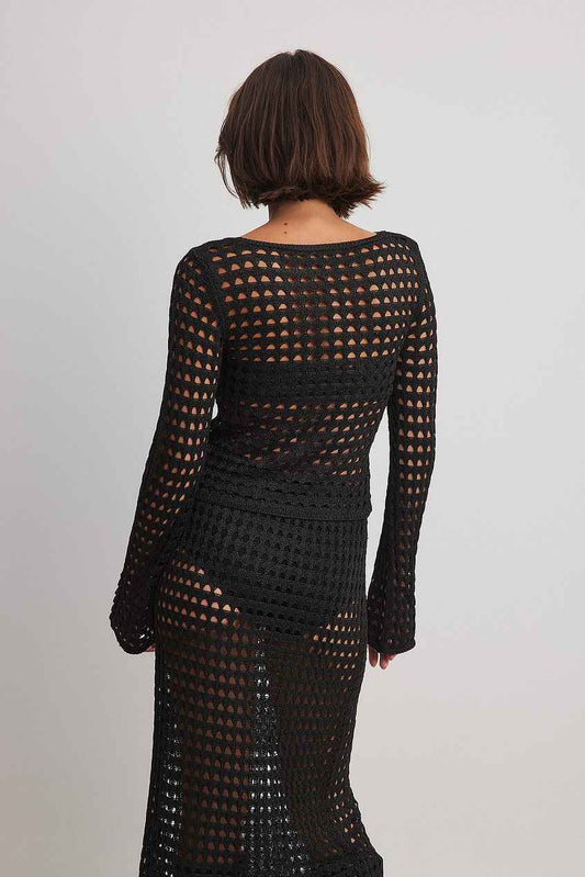 Na-kd Crochet Knitted Sweater