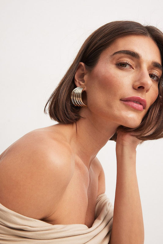 Curved Cluster Earrings