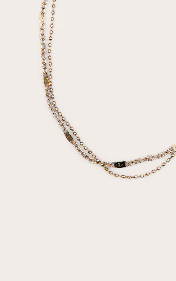 Gold Double Chain Layer Anklet