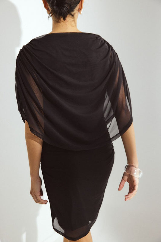 Na-kd Draped Cape Mini Dress