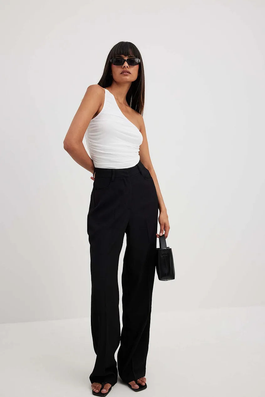 Draped Mesh Top