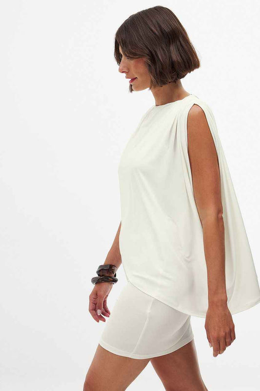 Na-kd Draped Mini Cape Dress