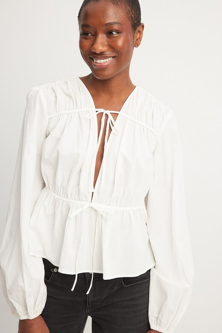 Drawstring Detailed Blouse