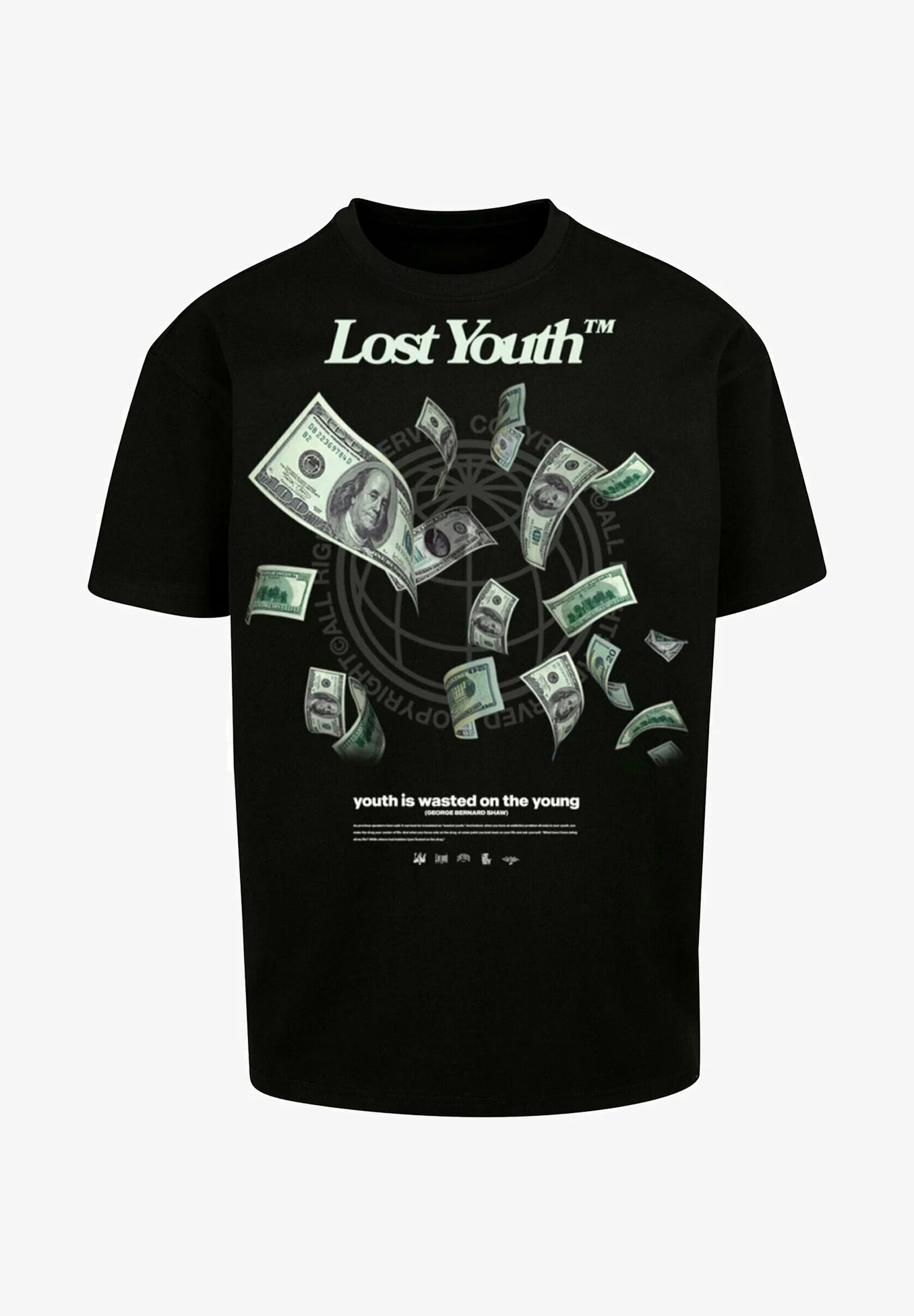 Lost Youth TEE MONEY - T-Shirt print - black
