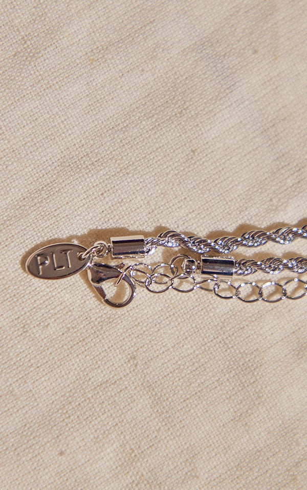 Silver Twist Rope Belly Chain