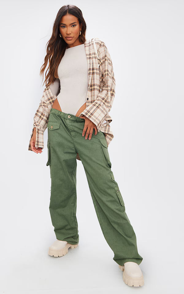 Stone Rib Twist Back Long Sleeve Bodysuit