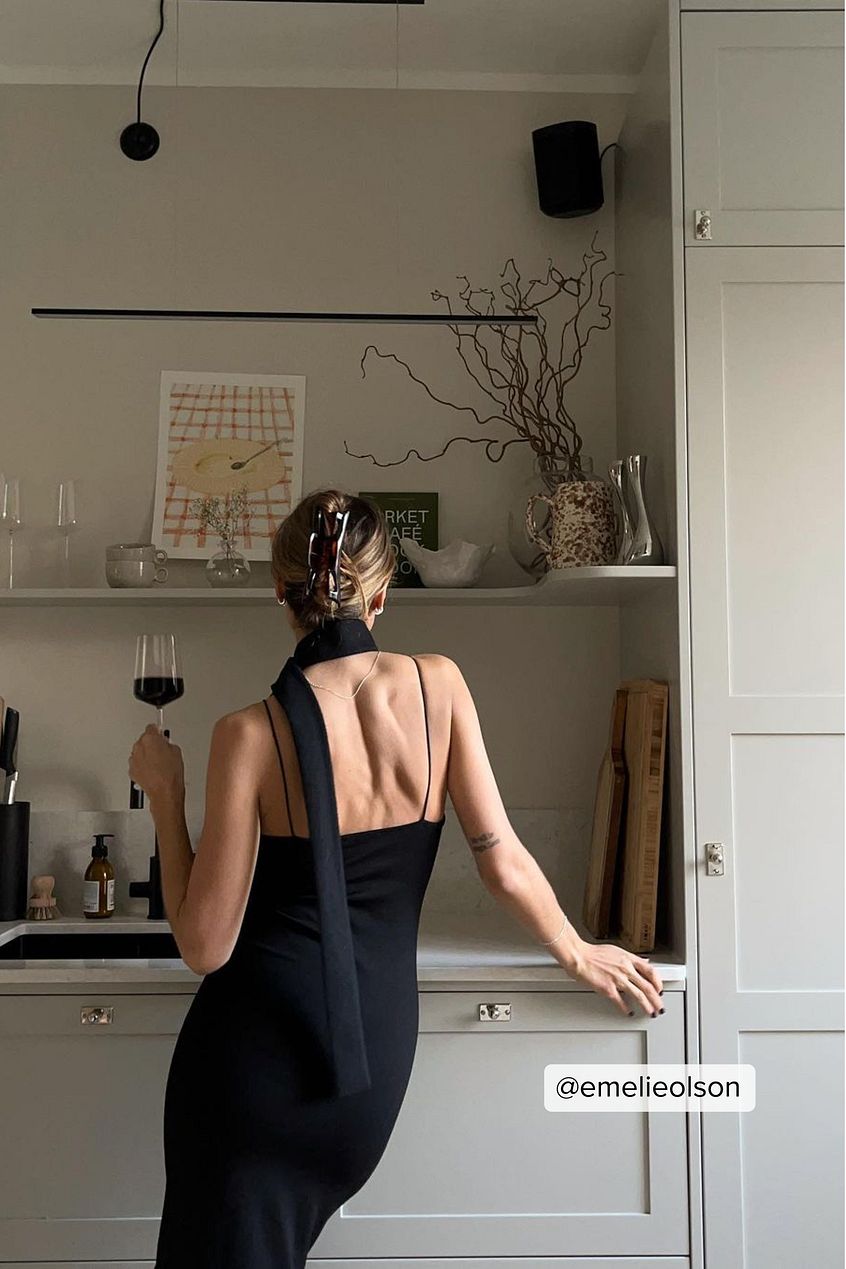 Asymmetric Thin Strap Maxi Dress