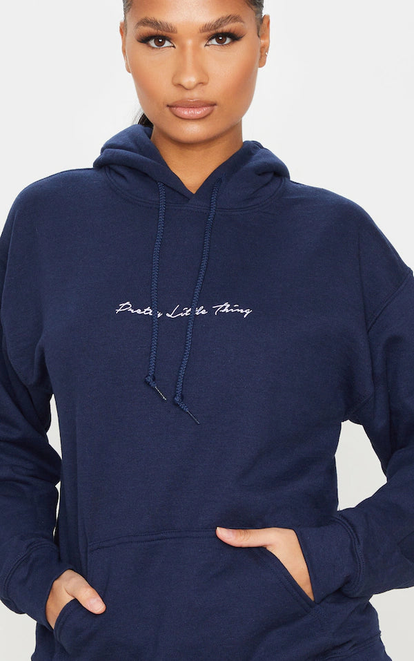 Plt - Navy Oversized Sweat Hoodie